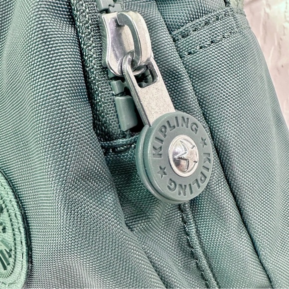 Kipling Albena Crossbody Bag Water-Repellent Nylon Teal Small - Picture 7 of 14